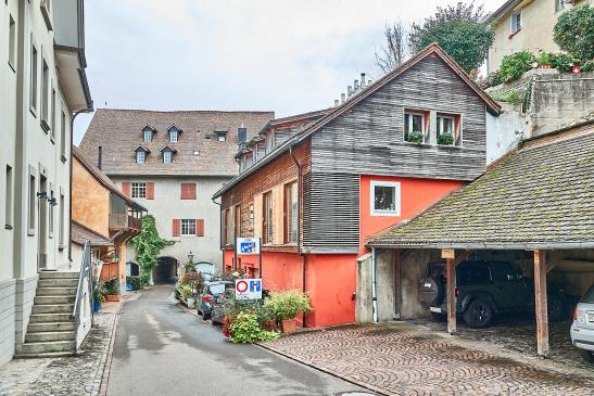 Diesenhofen kurz nach der Rheinbrücke