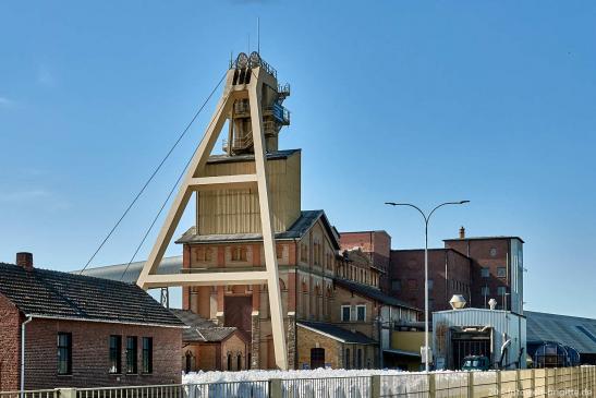 Salzbergwerk mit Blick auf den historischen Schacht König Wilhelm II.