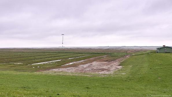 Blick auf die Tümlauer Bucht mit den Salzwiesen