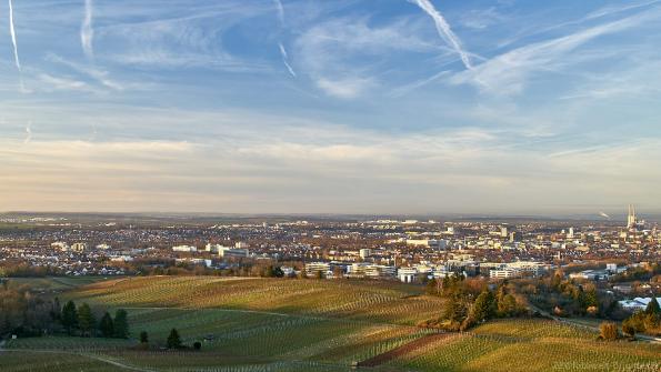 Blick vom Staufenberg auf Heilbronn