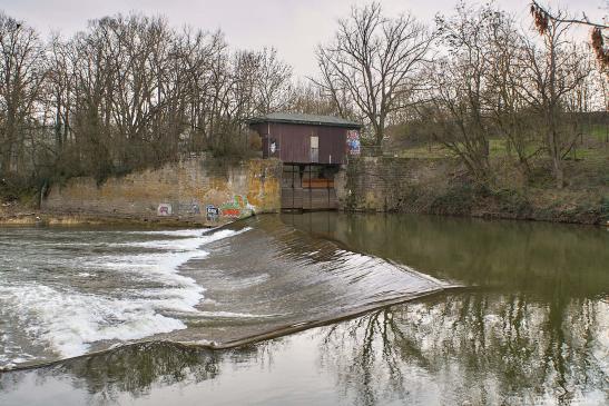 Blick vom Kocher auf Eingang Salinenkanal