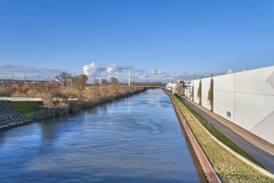 Neckarkanal, Blickrichtung Neckarsulm