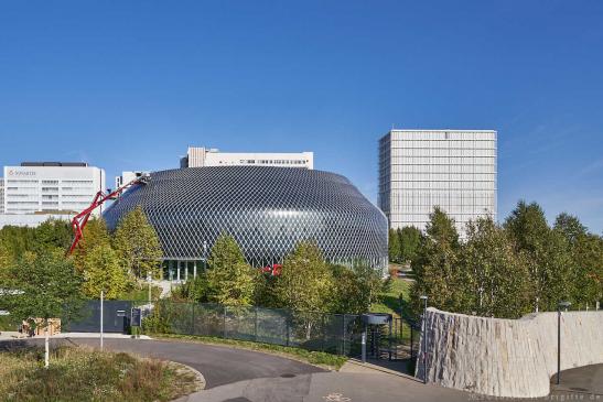 Novartis Pavillon bei der Dreirosenbrücke