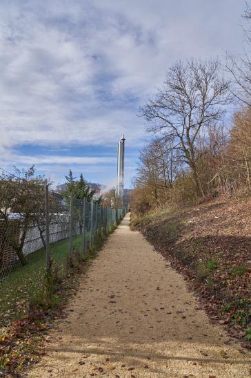 Fußweg am Rand von Unterkochen