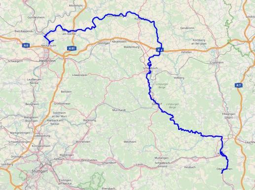 Gesamte Radtour