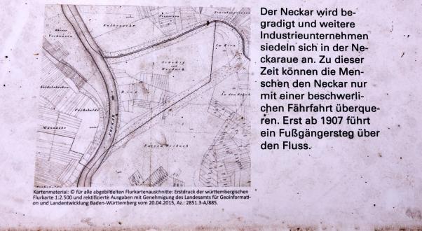 Beschilderung am Neckarradweg