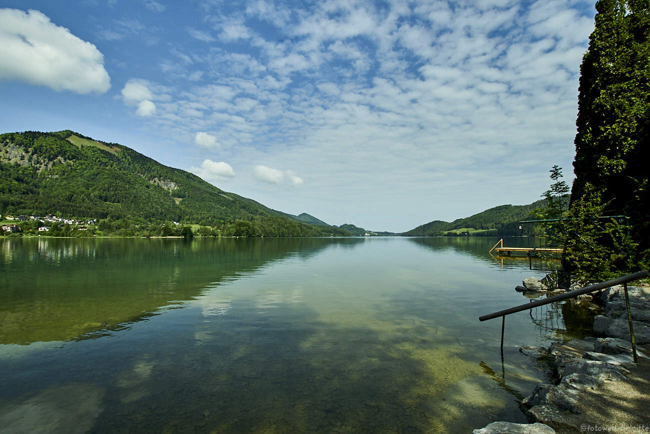 Blick vom Badestrand von unserer Pension