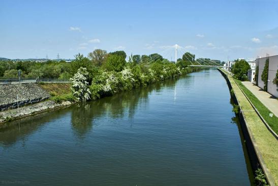 Blick auf den Neckarkanal bei Neckarsulm